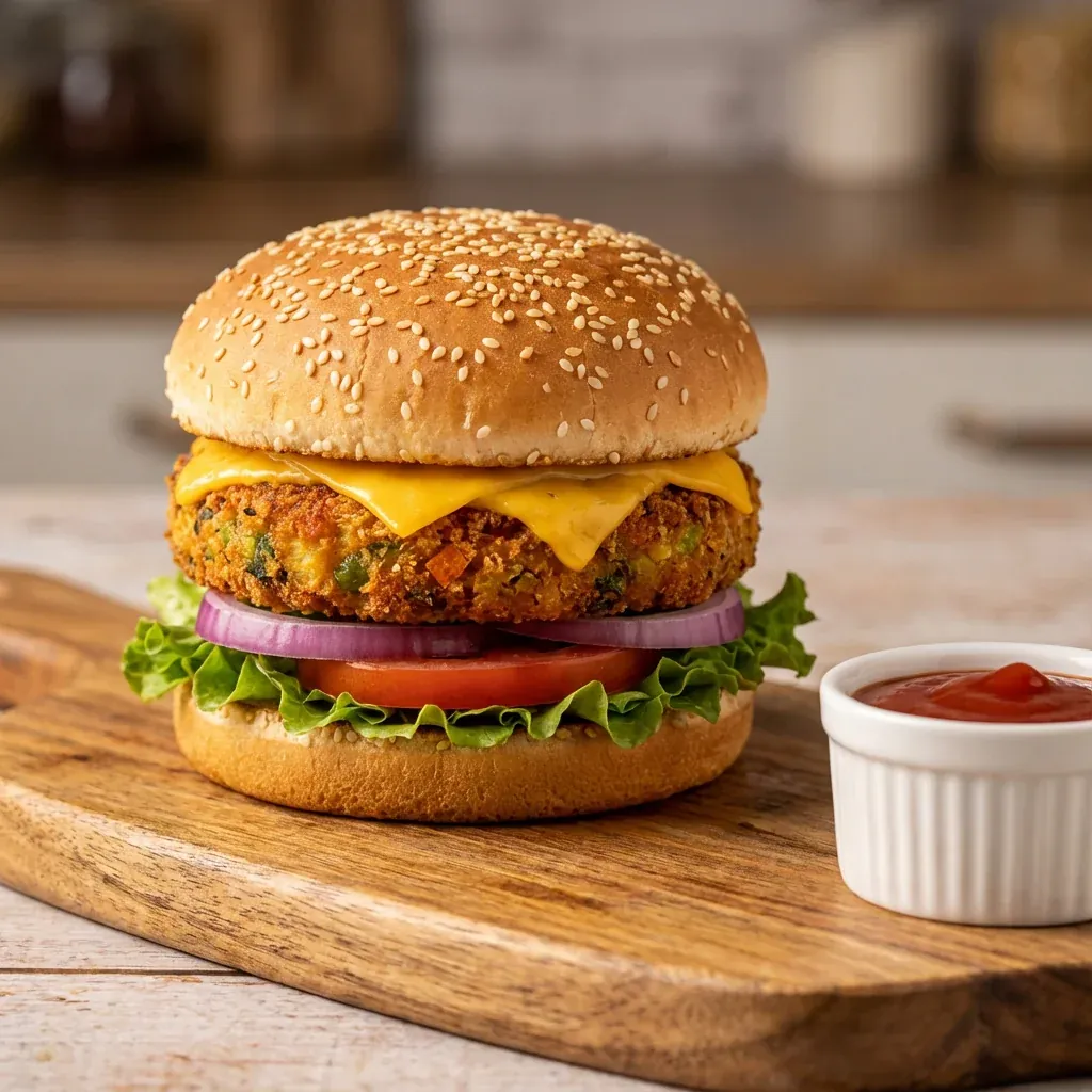 Veg Burger - Food product photography by Redpixl